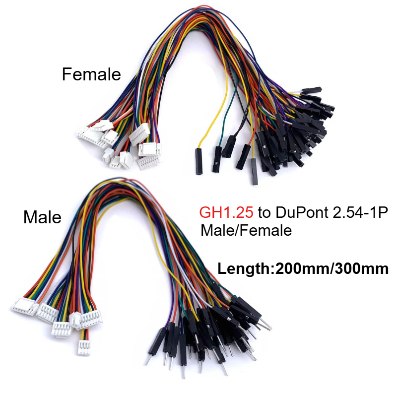 Drone Kit Hexacopter - 5PCS GH1.25 2P-6Pin to Dupont 2.54-1P