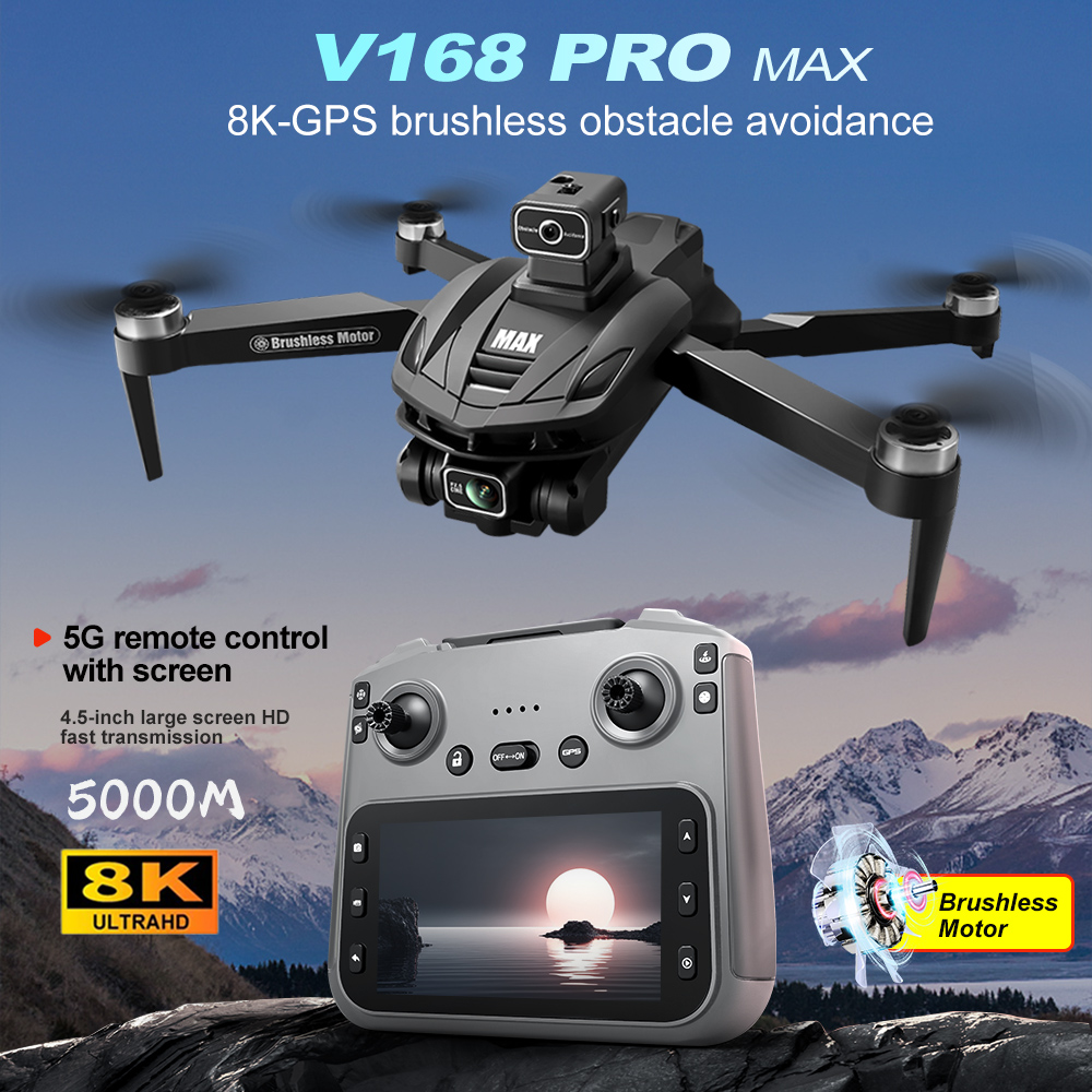 V168 PRO Max GPS Drone 8K Prof - огляд і ціна Drone Kit Professional
