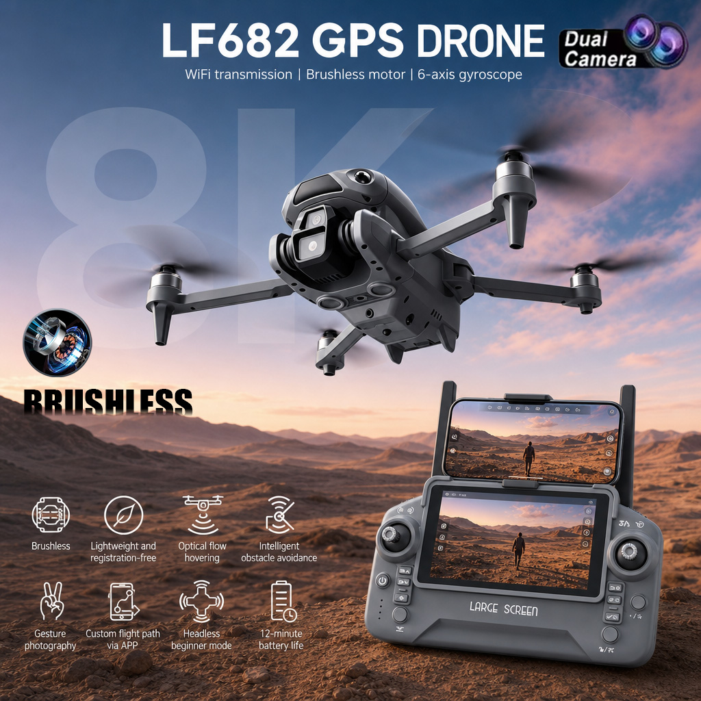 New LF682 Drone 8K Dual Camera - огляд і ціна Drone Kit With Camera