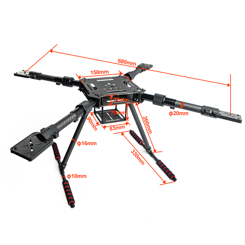 Carbon Fiber Folding Drone Fra - огляд і ціна Drone Kit Racing
